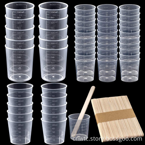 30ml and 15ml Laboratory Plastic Cylinder & Measuring Cups: Precision Tools for Scientific Research and Analysis